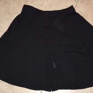 Brandy Melville black chiffon A-line skirt